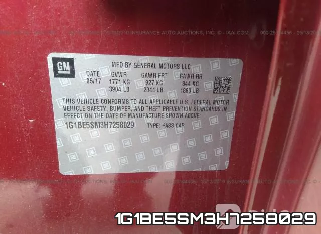 1G1BE5SM3H7258029 фото 10