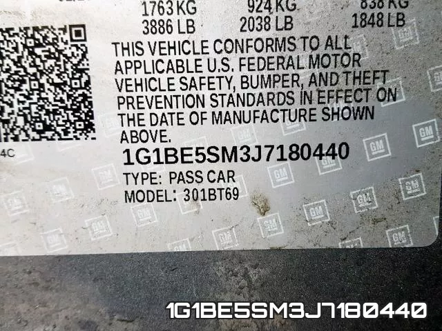 1G1BE5SM3J7180440 фото 2