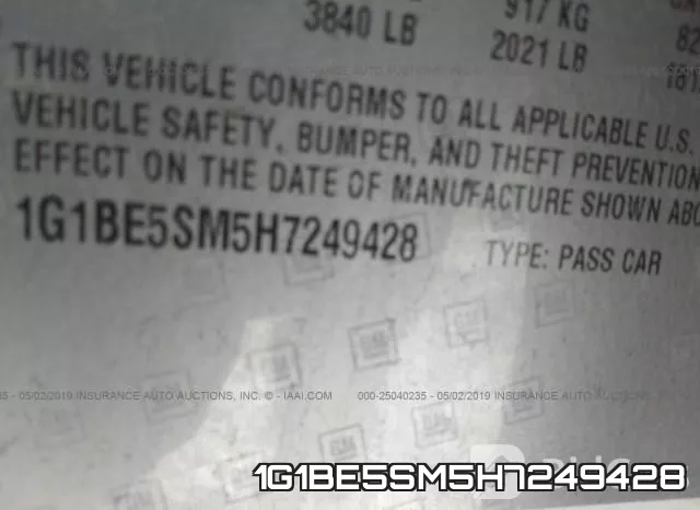 1G1BE5SM5H7249428 фото 10
