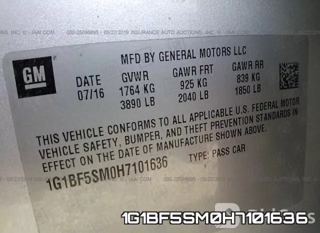 1G1BF5SM0H7101636 фото 10