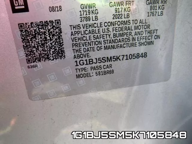 1G1BJ5SM5K7105848 фото 2