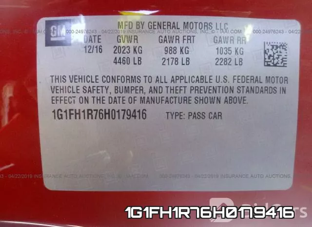 1G1FH1R76H0179416 фото 10