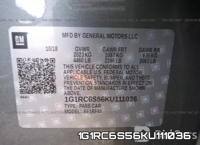 1G1RC6S56KU111036 фото 10