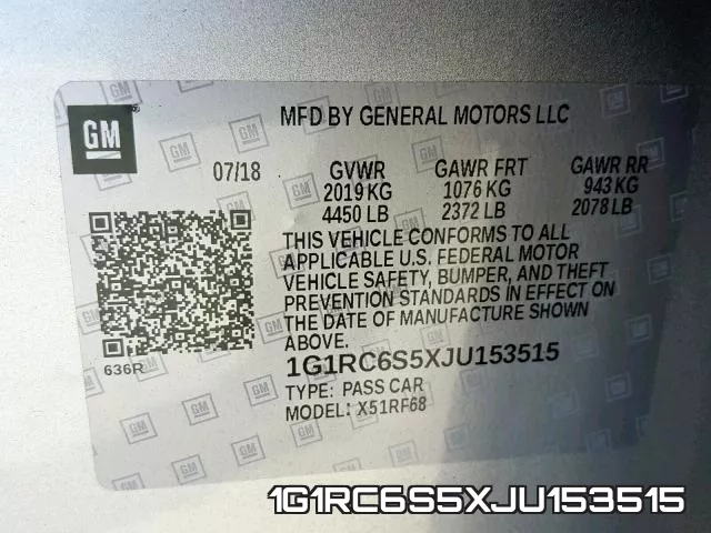 1G1RC6S5XJU153515 фото 2