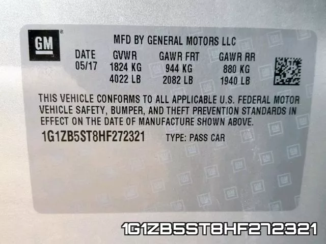 1G1ZB5ST8HF272321 фото 2