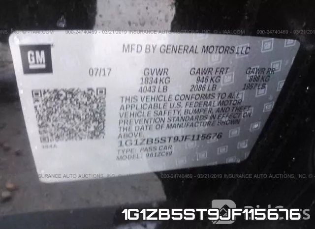 1G1ZB5ST9JF115676 фото 10