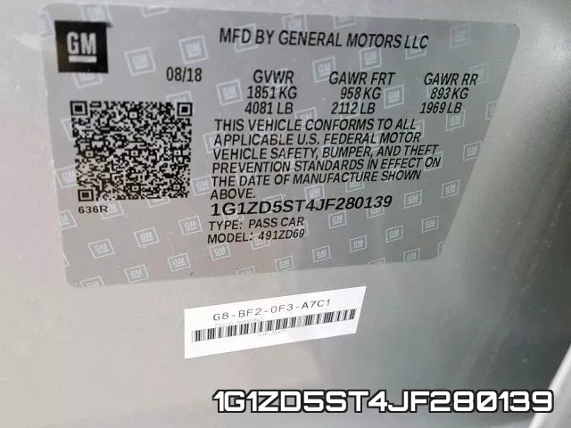 1G1ZD5ST4JF280139 фото 2