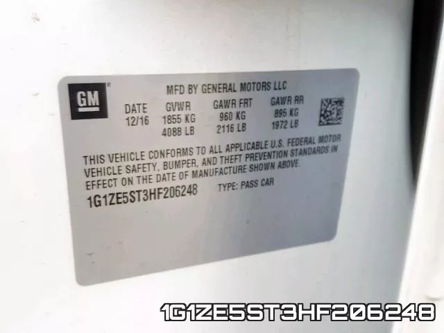 1G1ZE5ST3HF206248 фото 2