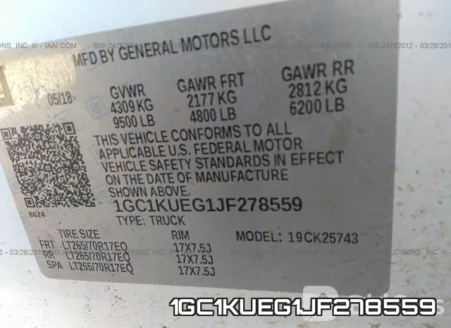 1GC1KUEG1JF278559 фото 10