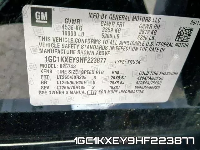 1GC1KXEY9HF223877 фото 2