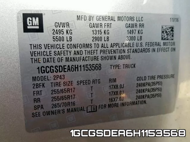 1GCGSDEA6H1153568 фото 2