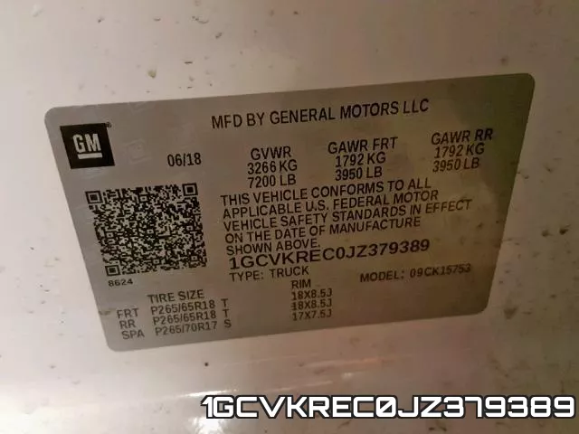 1GCVKREC0JZ379389 фото 2
