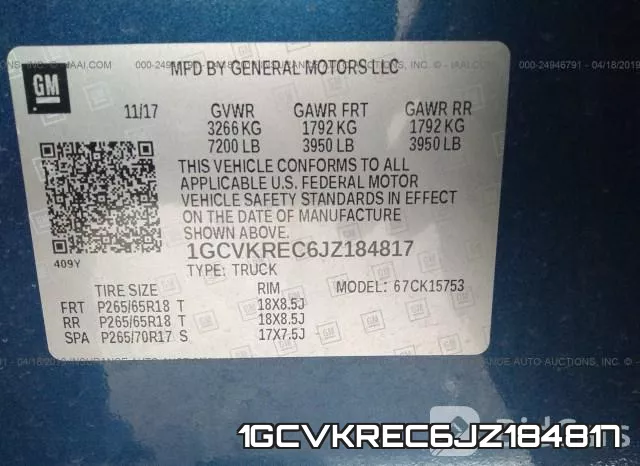 1GCVKREC6JZ184817 фото 10
