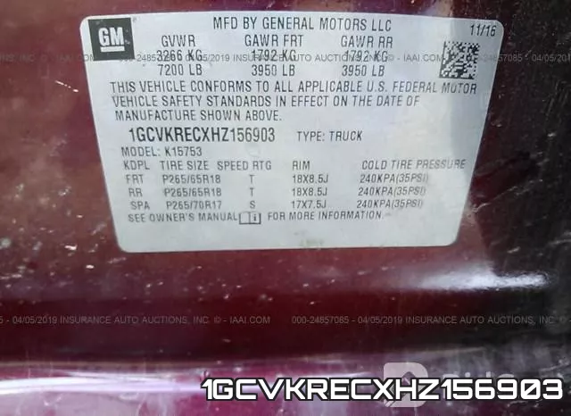 1GCVKRECXHZ156903 фото 10