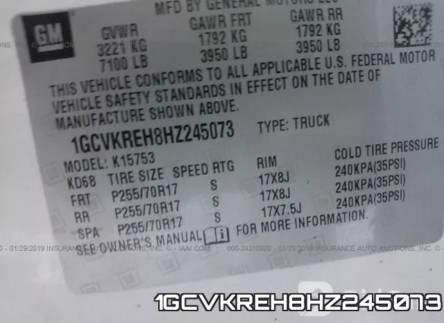 1GCVKREH8HZ245073 фото 10