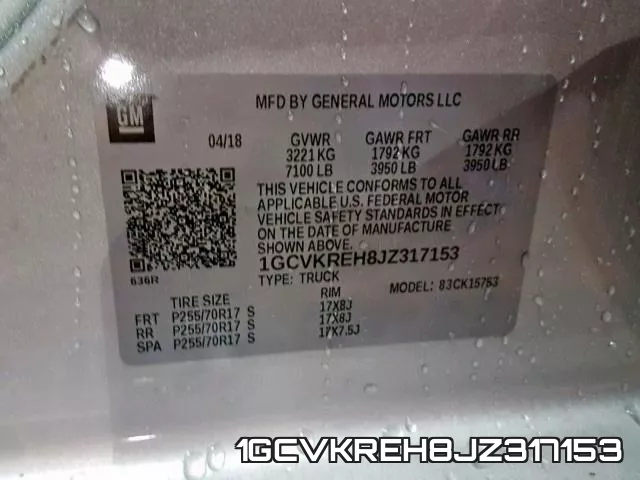 1GCVKREH8JZ317153 фото 2
