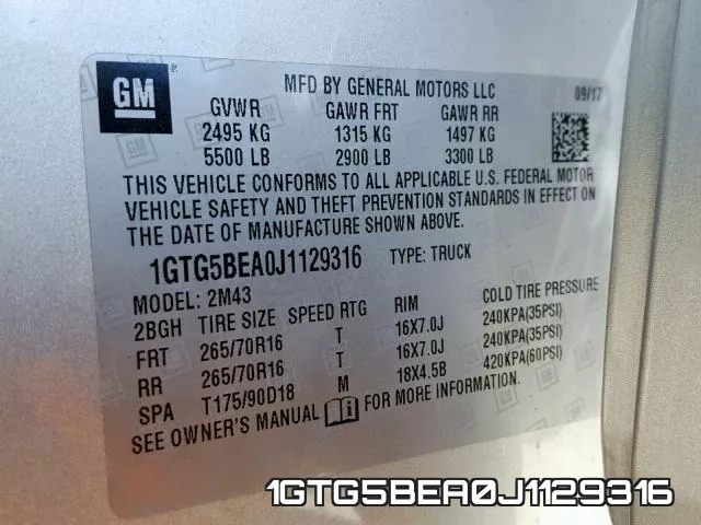1GTG5BEA0J1129316 фото 2