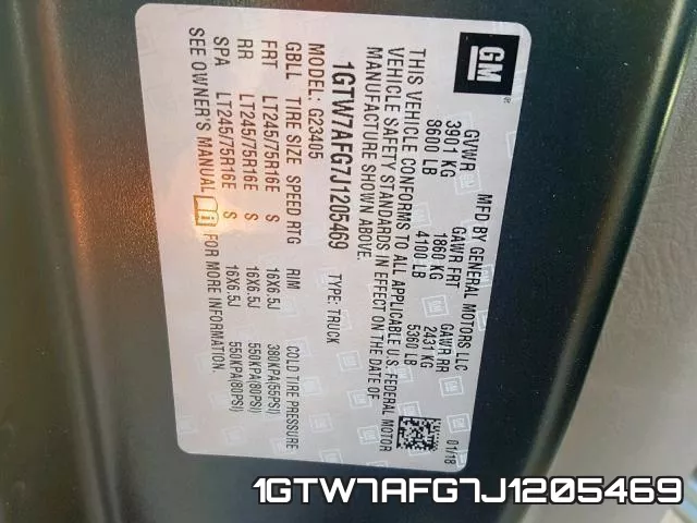 1GTW7AFG7J1205469 фото 2