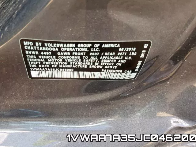 1VWAA7A35JC046200 фото 2