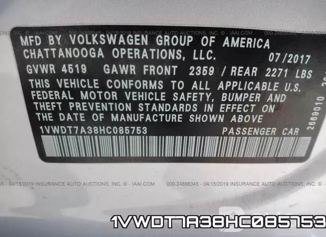 1VWDT7A38HC085753 фото 10
