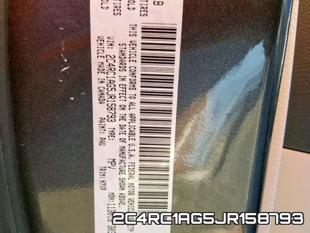 2C4RC1AG5JR158793 фото 2