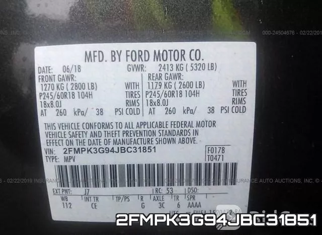 2FMPK3G94JBC31851 фото 10