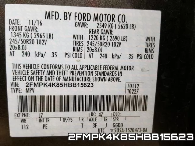 2FMPK4K85HBB15623 фото 2