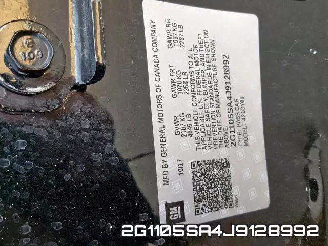 2G1105SA4J9128992 фото 2