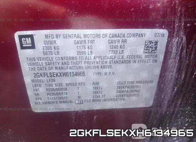 2GKFLSEKXH6134965 фото 10