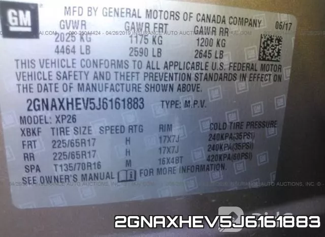 2GNAXHEV5J6161883 фото 10