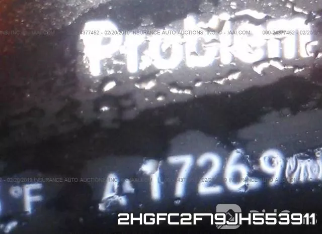 2HGFC2F79JH553911 фото 8