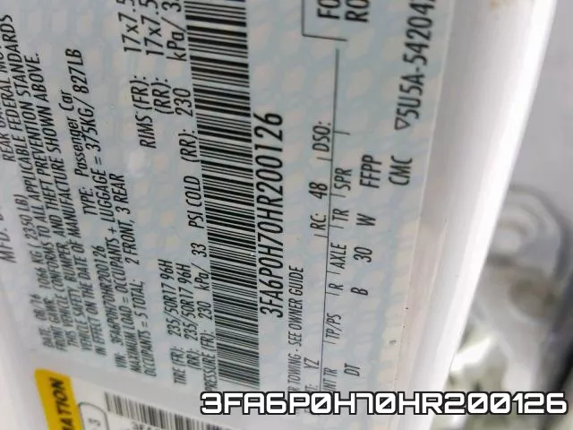 3FA6P0H70HR200126 фото 2
