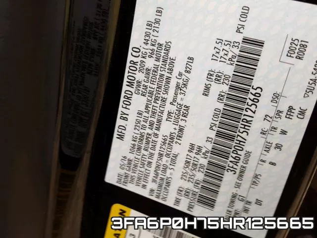 3FA6P0H75HR125665 фото 2