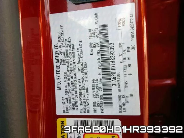 3FA6P0HD1HR393392 фото 2