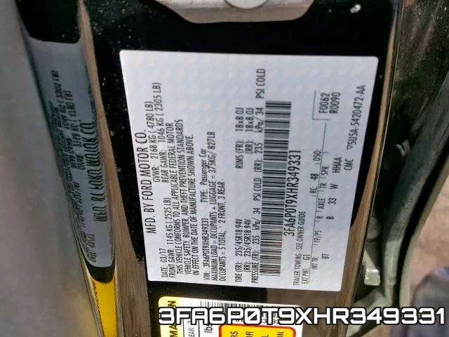 3FA6P0T9XHR349331 фото 2