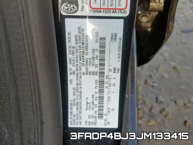 3FADP4BJ3JM133415 фото 2