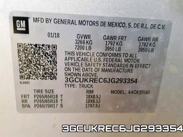 3GCUKREC6JG293354 фото 2