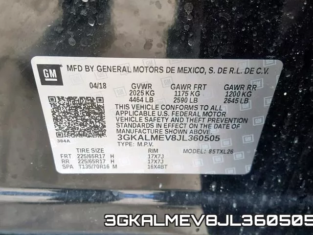 3GKALMEV8JL360505 фото 2