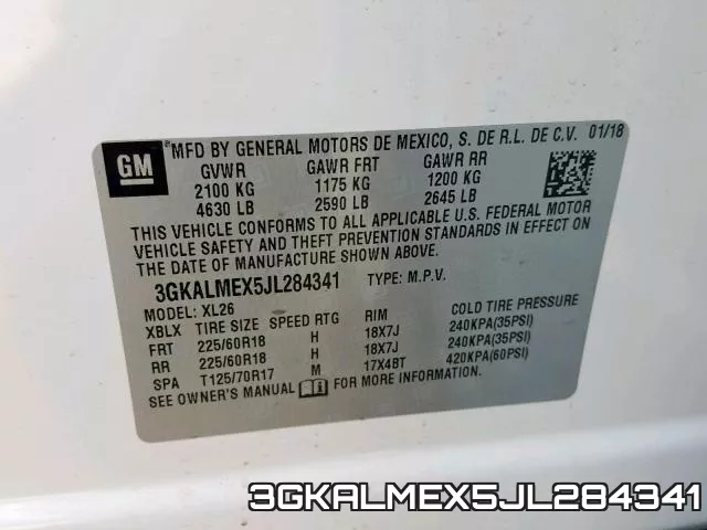 3GKALMEX5JL284341 фото 2