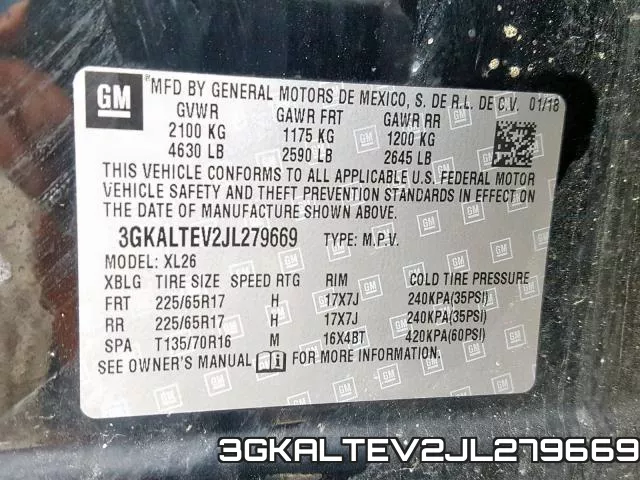 3GKALTEV2JL279669 фото 2