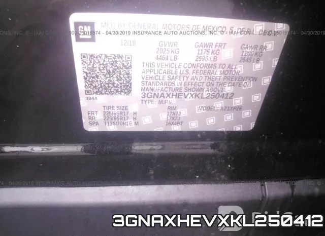 3GNAXHEVXKL250412 фото 10