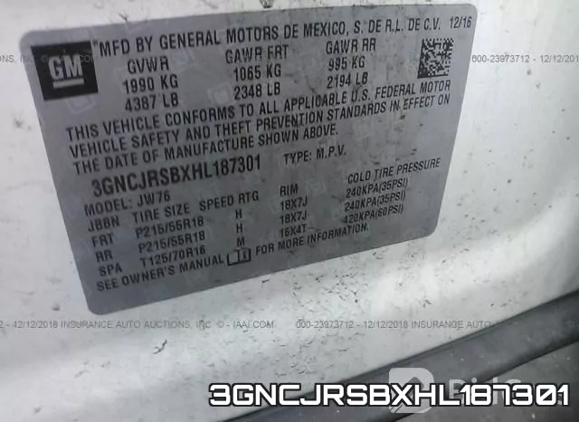 3GNCJRSBXHL187301 фото 10