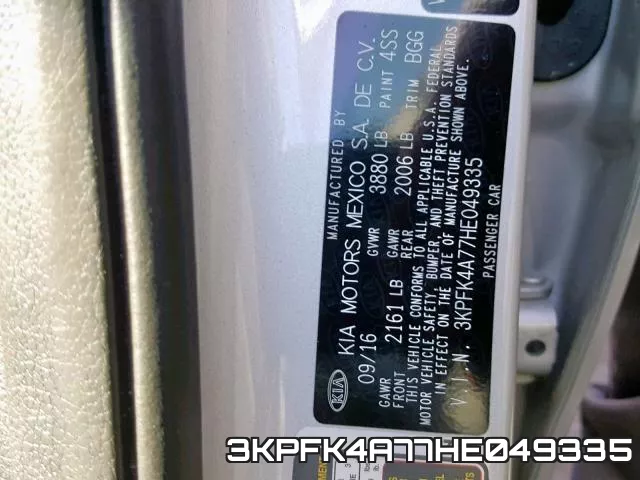 3KPFK4A77HE049335 фото 2
