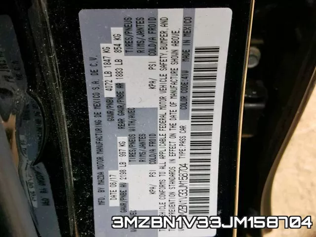 3MZBN1V33JM158704 фото 2