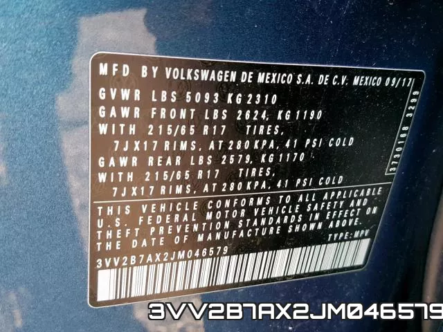 3VV2B7AX2JM046579 фото 2