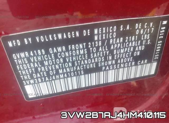 3VW2B7AJ4HM410115 фото 10