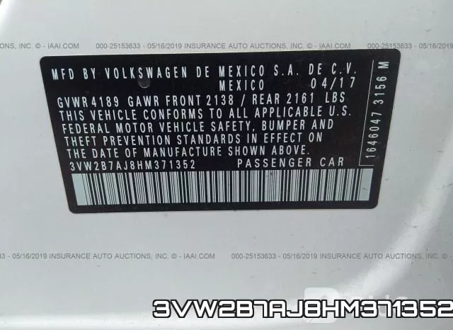 3VW2B7AJ8HM371352 фото 10