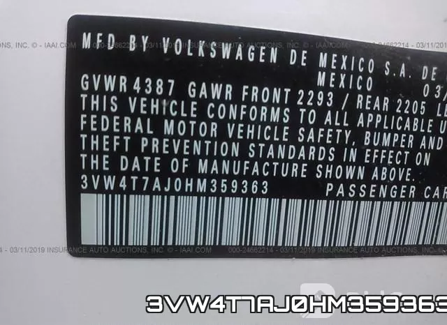3VW4T7AJ0HM359363 фото 10