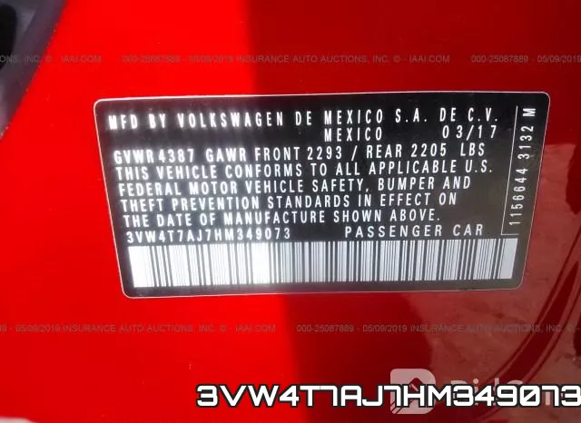 3VW4T7AJ7HM349073 фото 10