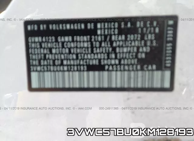 3VWC57BU0KM128193 фото 10